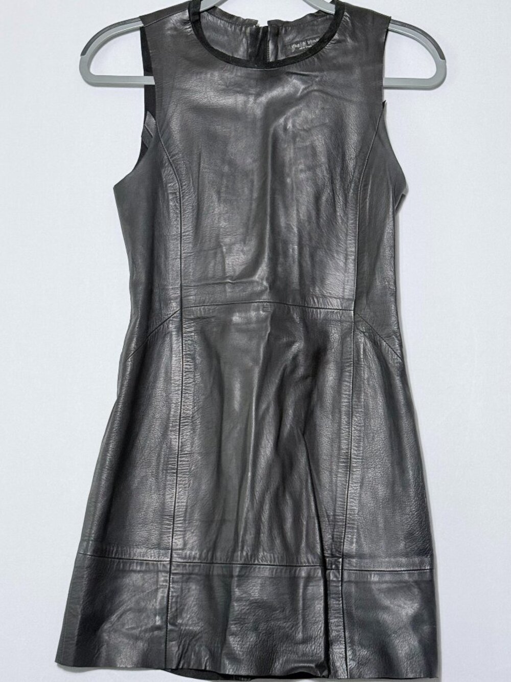 Rag & Bone Black Leather Mini Dress